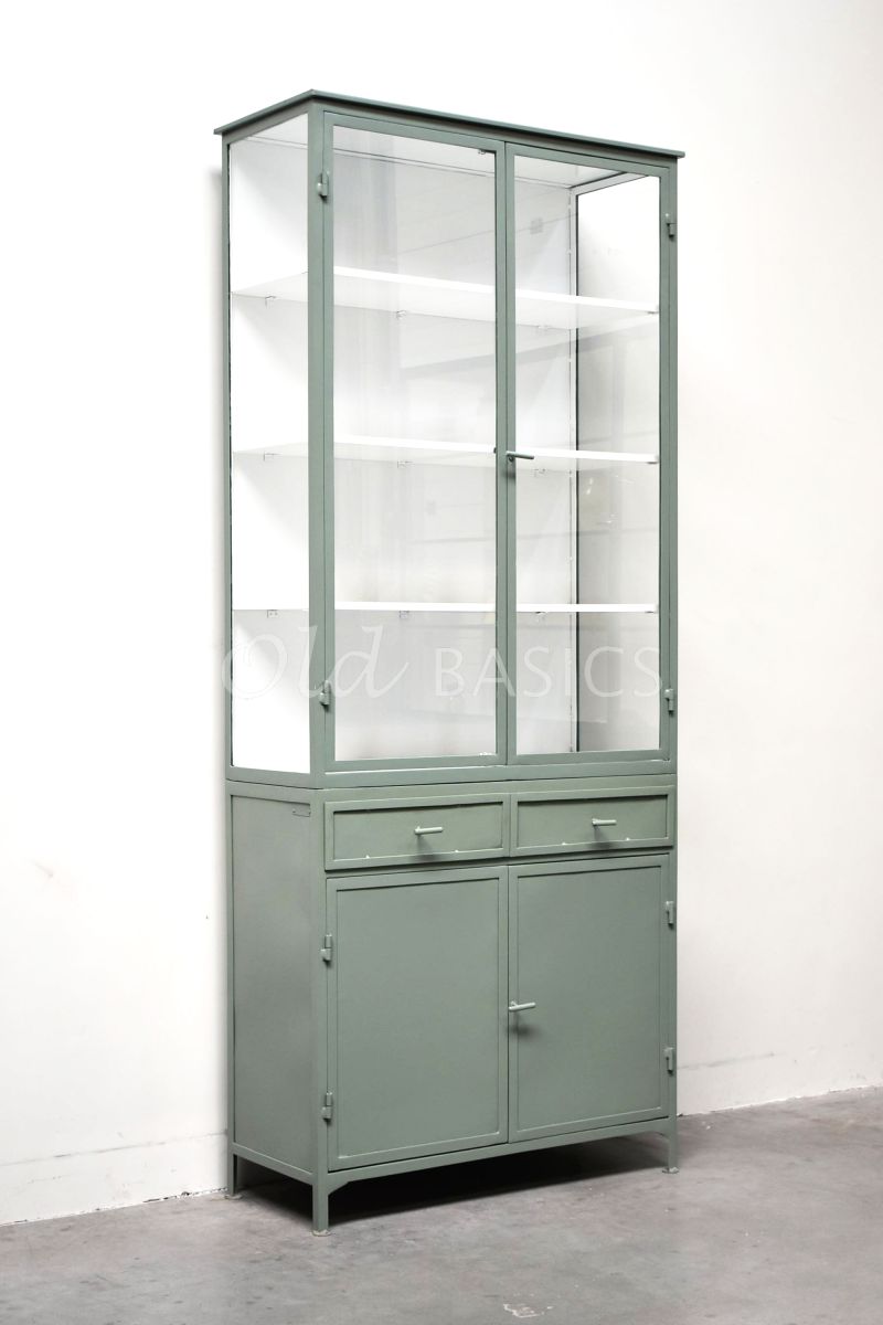 Apothekerskast Ivar Ladre Lindegroen, groen, grijs, materiaal staal